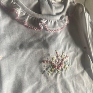 Kissy Kissy Footie with Hand embroidery